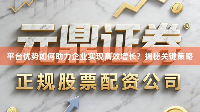 平台优势如何助力企业实现高效增长？揭秘关键策略