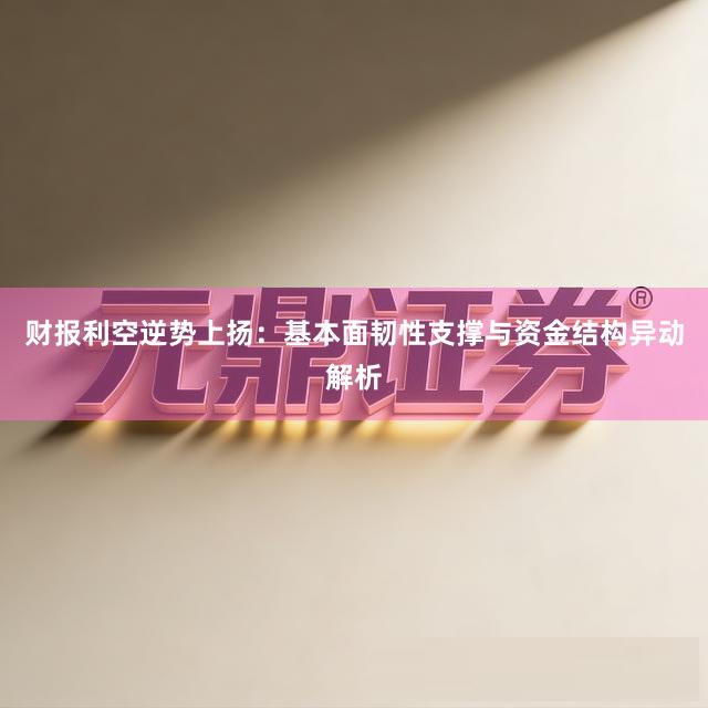 财报利空逆势上扬：基本面韧性支撑与资金结构异动解析